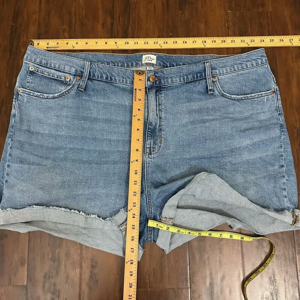 J. CREW High-Rise Denim Shorts in Tea Time Wash #AV425